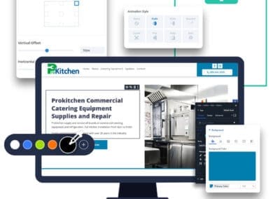 Pro Kitchen Website Design Construction Mockup